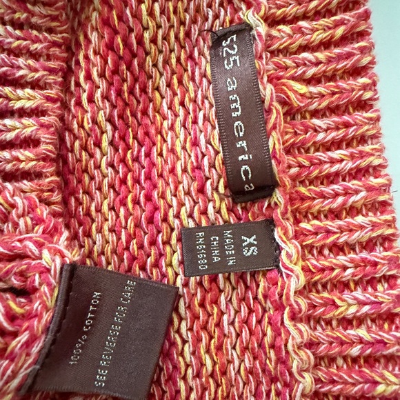 525 America Sweater knit Boat Neck Ombré Orange Multicolor Sz Xs Grandpa core - Picture 13 of 15